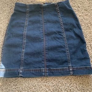 Free people tight Jean skirt